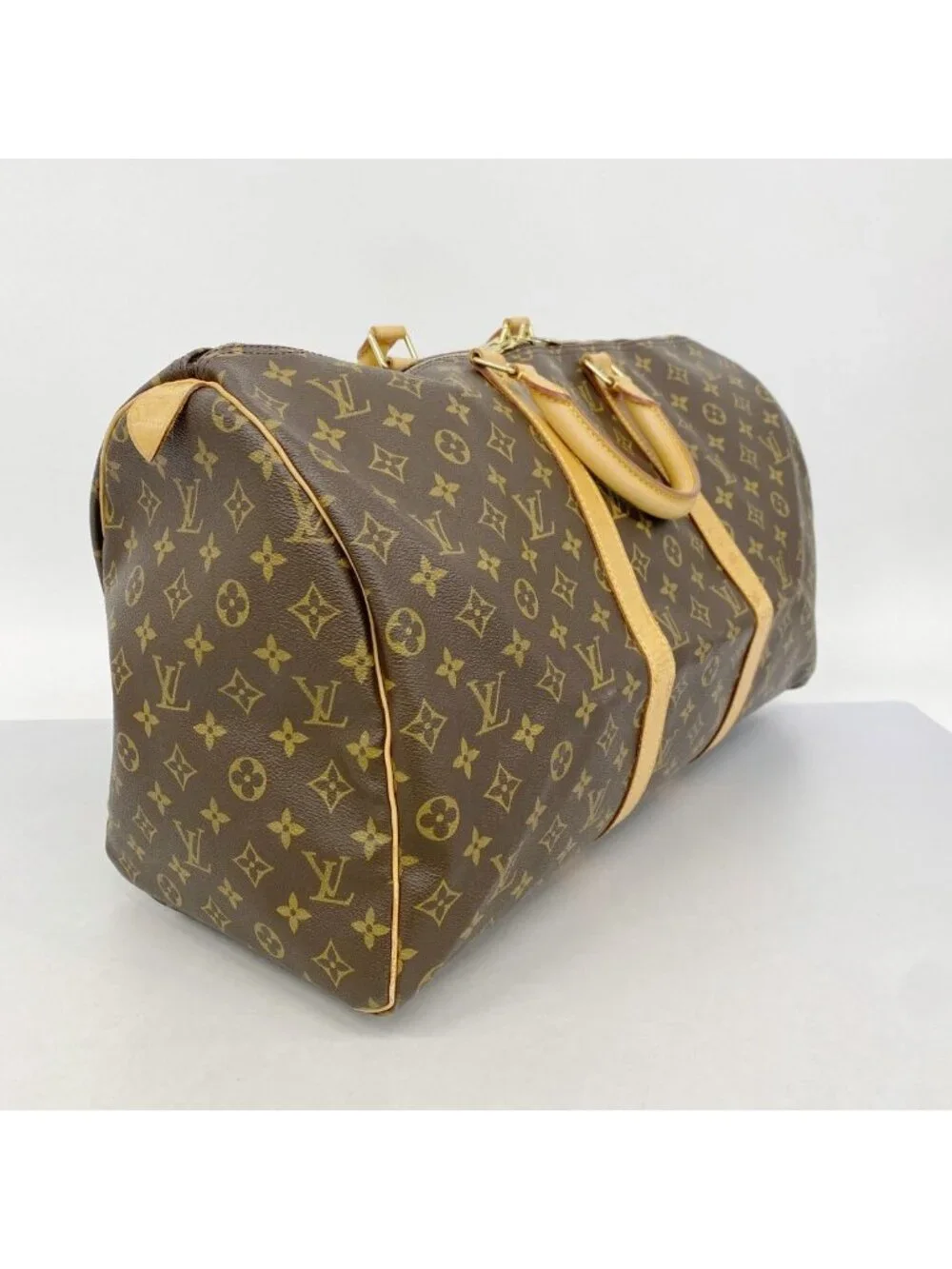 Louis Vuitton Boston Bag Monogram Keepall 50 Brown